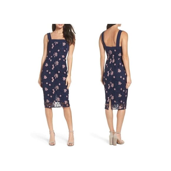 COOPER ST Botanic Bloom Lace Sheath Dress Size-US12 MSRP $248 - Picture 1 of 12